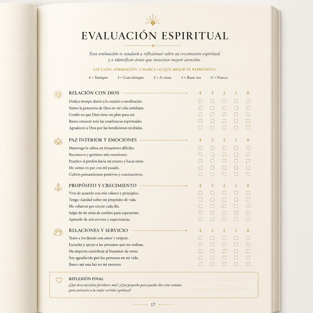 Vista previa del interior del ebook con formato de checklist